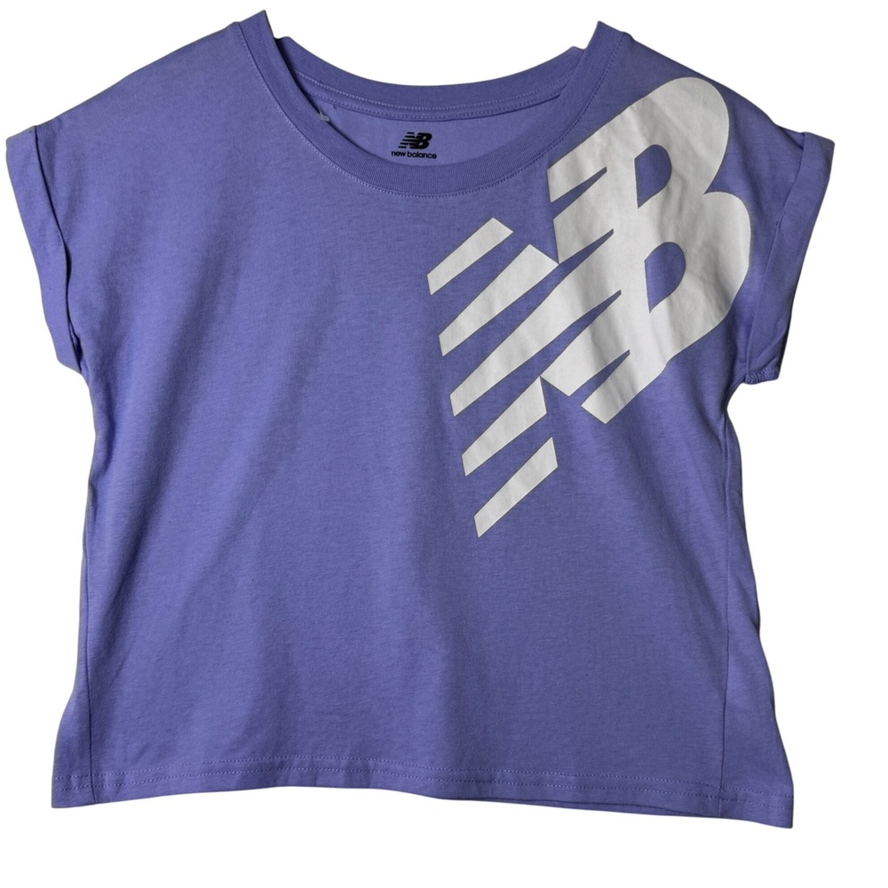 New Balance Girls Purple Athletic Shirt Short Sleeve Size Large